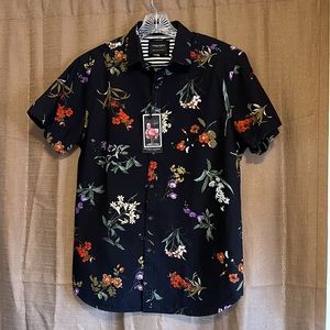 1 LEFT- Medium-Denim & Flower S/S Buttondown